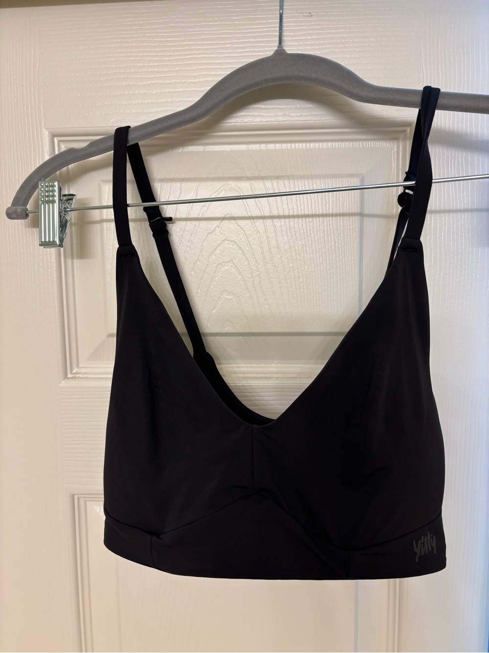 YITTY Black Seamless V-Neck Bralette